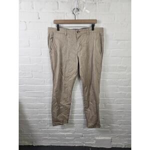 Vineyard Vines Men Mid Rise Flat Front Casual Pant Straight Leg Beige Size 36/30